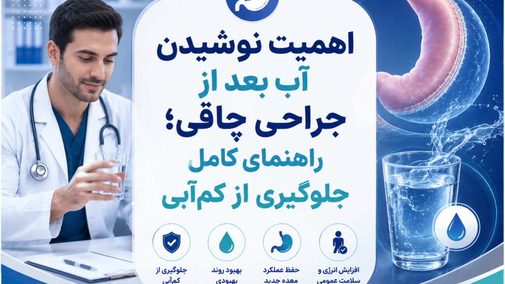 اهمیت نوشیدن آب بعد از جراحی چاقی؛ راهنمای کامل جلوگیری از کم‌آبی